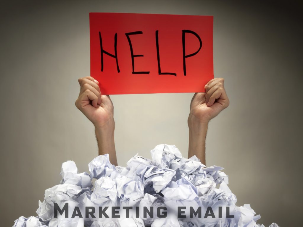 Someone buried under marketing email